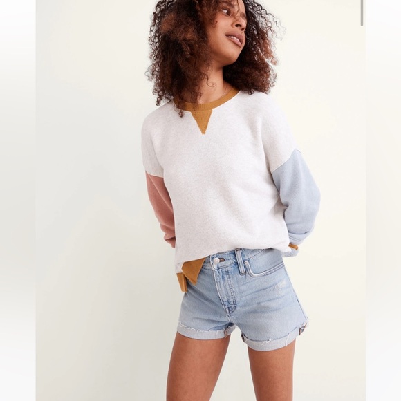 Madewell High-Rise Denim Shorts in Astell Wash Ripped Edition Size 27 - Picture 1 of 9